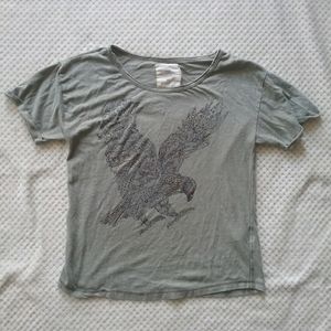 Army green studded eagle T